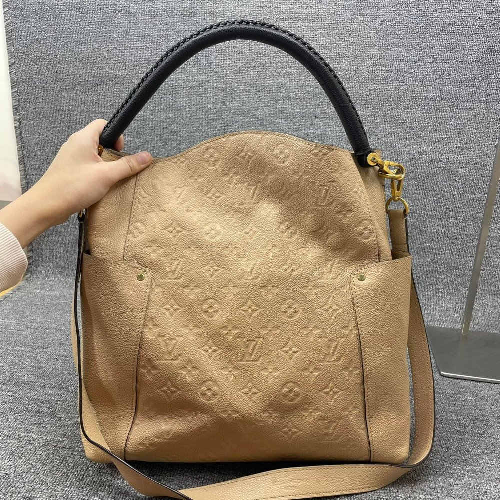 Auth Louis Vuitton Bagatelle Empreinte beige 2 way - Picture 2 of 13